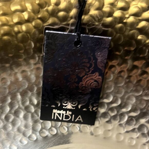 Garden Cottage Gilded Round Chip & Dip Gold Bowl Party Summer Fun Family SZ 0S - Picture 4 of 5